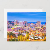 Tacoma, Washington, bij zonsondergang Briefkaart (Voorkant / Achterkant)