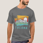 Tacoma Washington buitenshuis Retro Mountains T-shirt (Voorkant)