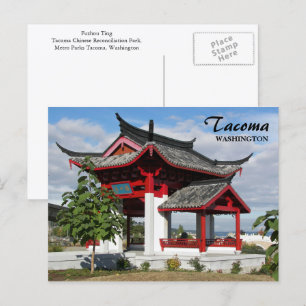 Tacoma, Washington Chinees paviljoen Reisfoto Briefkaart