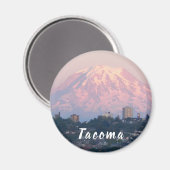 Tacoma, Washington en Mount Rainier Magneet (Voorkant / Achterkant)