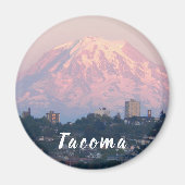 Tacoma, Washington en Mount Rainier Magneet (Voorkant)