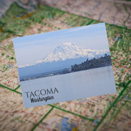 Tacoma, Washington en Mount Rainier Travel Briefkaart