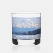 Tacoma, Washington en Mount Rainier Whisky Glas (Voorkant)