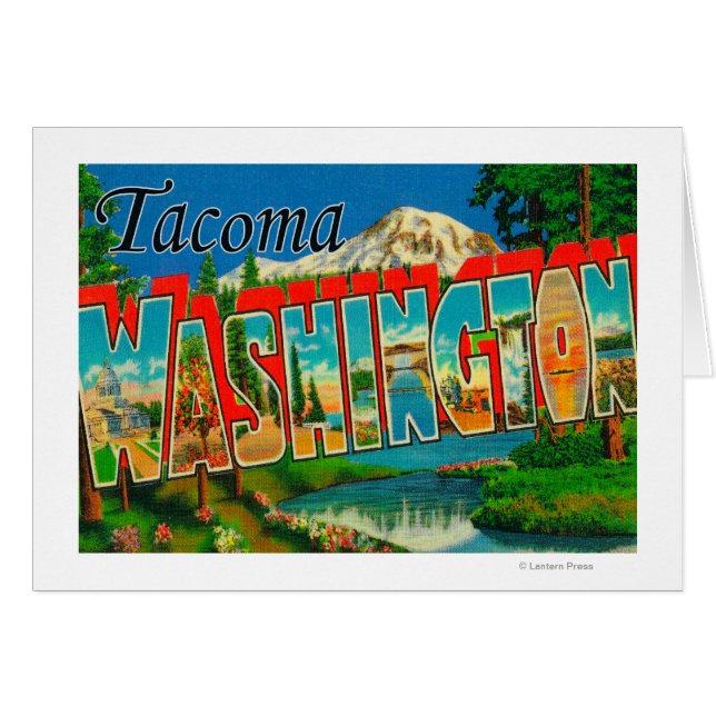 Tacoma, Washington - Grote lettertjes (Voorkant Horizontaal)