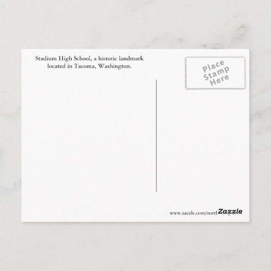 Tacoma, Washington Historische bezienswaardigheden Briefkaart (Achterkant)