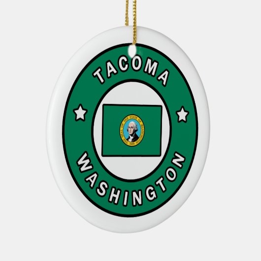 Tacoma Washington Keramisch Ornament (Rechts)