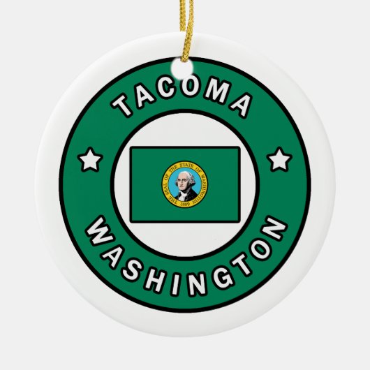Tacoma Washington Keramisch Ornament (Voorkant)