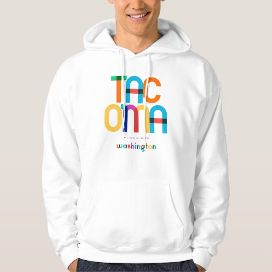 Tacoma Washington Mid Century, Pop Art, Hoodie (Voorkant)