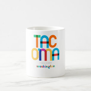 Tacoma Washington Mid Century, Pop Art, Koffiemok