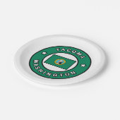 Tacoma Washington Papieren Bordje (Gekanteld)