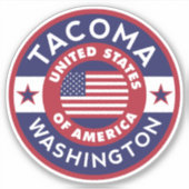 TACOMA, Washington Sticker (Voorkant)
