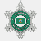 Tacoma Washington Tin Sneeuwvlok Ornament (Voorkant)