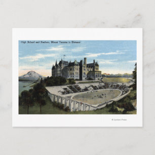 Tacoma, Washington - Uitzicht van de middelbare sc Briefkaart