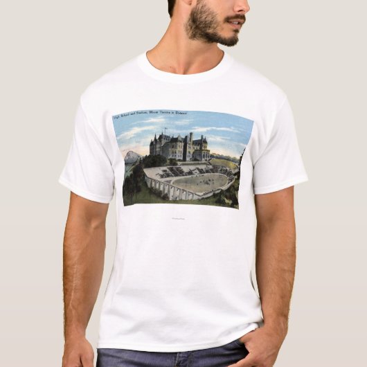 Tacoma, Washington - Uitzicht van de middelbare sc T-shirt (Voorkant)