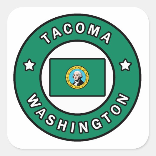Tacoma Washington Vierkante Sticker (Voorkant)