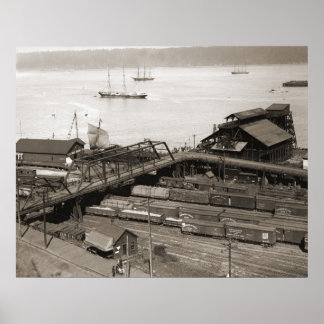 Tacoma Waterfront van Stadium Way 1899 Poster