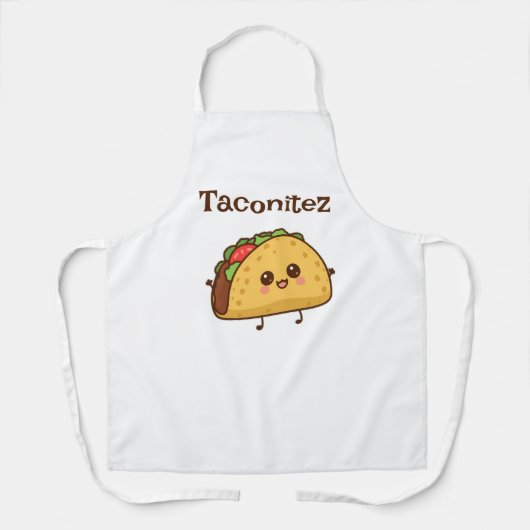 Taconitez Taco Apron - Cute Kawaii Cooking Kitchen Schort (Voorkant)