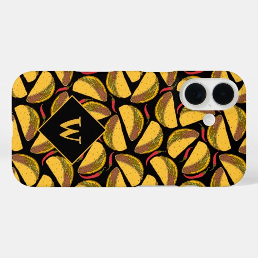 Tacos and Chillies Mexican Food Pattern Case-Mate iPhone Case (Achterkant (horizontaal))
