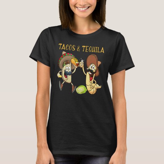 Tacos And Tequila Patron Tequila Mens Tequila Haku T-shirt (Voorkant)