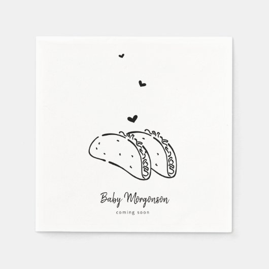 Tacos Baby showers servet (Voorkant)
