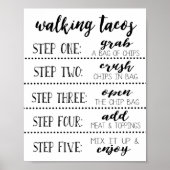 Tacos-balkteken lopen, maak je eigen Taco Poster (Voorkant)