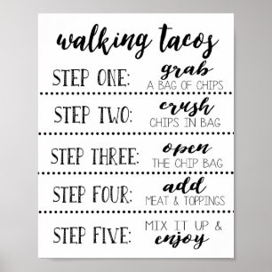 Tacos-balkteken lopen, maak je eigen Taco Poster