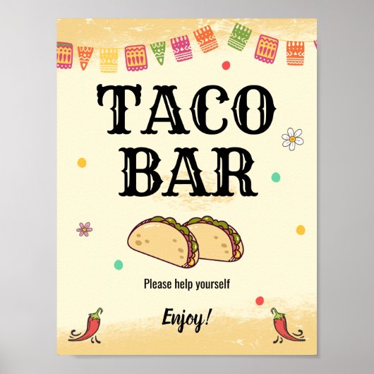 Tacos Bar-Poster Poster (Voorkant)