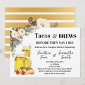 Tacos & Brews Before I Do Winter Shower Kaart (Voorkant / Achterkant)