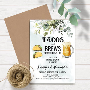 Tacos & Brews Couples Shower Uitnodiging