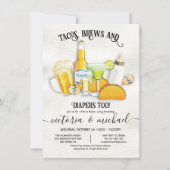 Tacos Brews & Diapers Baby shower Fiesta Kaart (Voorkant)