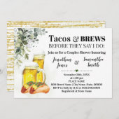 Tacos & Brews Shower Eucalyptus Greenery Kaart (Voorkant / Achterkant)