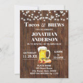Tacos & Brews Western Verjaardag Kaart (Voorkant)