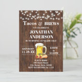 Tacos & Brews Western Verjaardag Kaart (Staand voorkant)