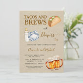 Tacos Brouwen en Luiers Baby shower Kraft Kaart (Staand voorkant)