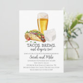Tacos Brouwen en Luiers Baby shower Uitnodiging (Staand voorkant)