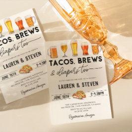Tacos Brouwsels Luiers Ook Baby Shower Kaart