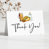 Tacos brouwt en luiers ook! Baby Shower Bedankkaart