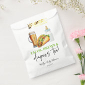 Tacos brouwt en luiers ook! Baby Shower Bedankzakje (Gezegeld)