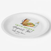 Tacos brouwt en luiers ook! Baby Shower Papieren Bordje (Gekanteld)