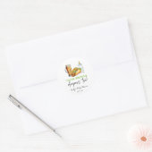 Tacos brouwt en luiers ook! Baby Shower Ronde Sticker (Envelop)