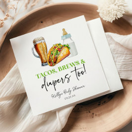 Tacos brouwt en luiers ook! Baby Shower Servet