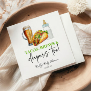 Tacos brouwt en luiers ook! Baby Shower Servet