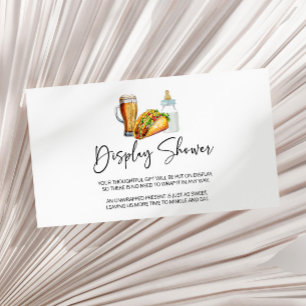 Tacos Brouwt Luiers Te Baby shower Display Douche Informatiekaartje