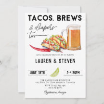 tacos brouwt luiers te Baby shower