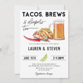 tacos brouwt luiers te Baby shower Kaart