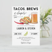 tacos brouwt luiers te Baby shower Kaart (Staand voorkant)