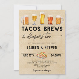 tacos brouwt luiers te Baby shower Kaart