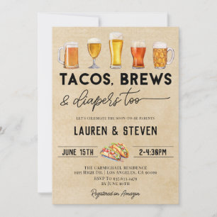 tacos brouwt luiers te Baby shower Kaart