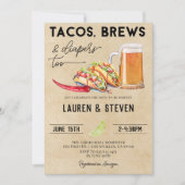 tacos brouwt luiers te Baby shower Kaart (Voorkant)