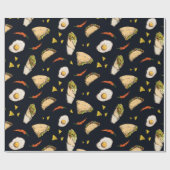 Tacos Burrito Nachos Mexican Food Gift Cute Summer Cadeaupapier (Vlak)